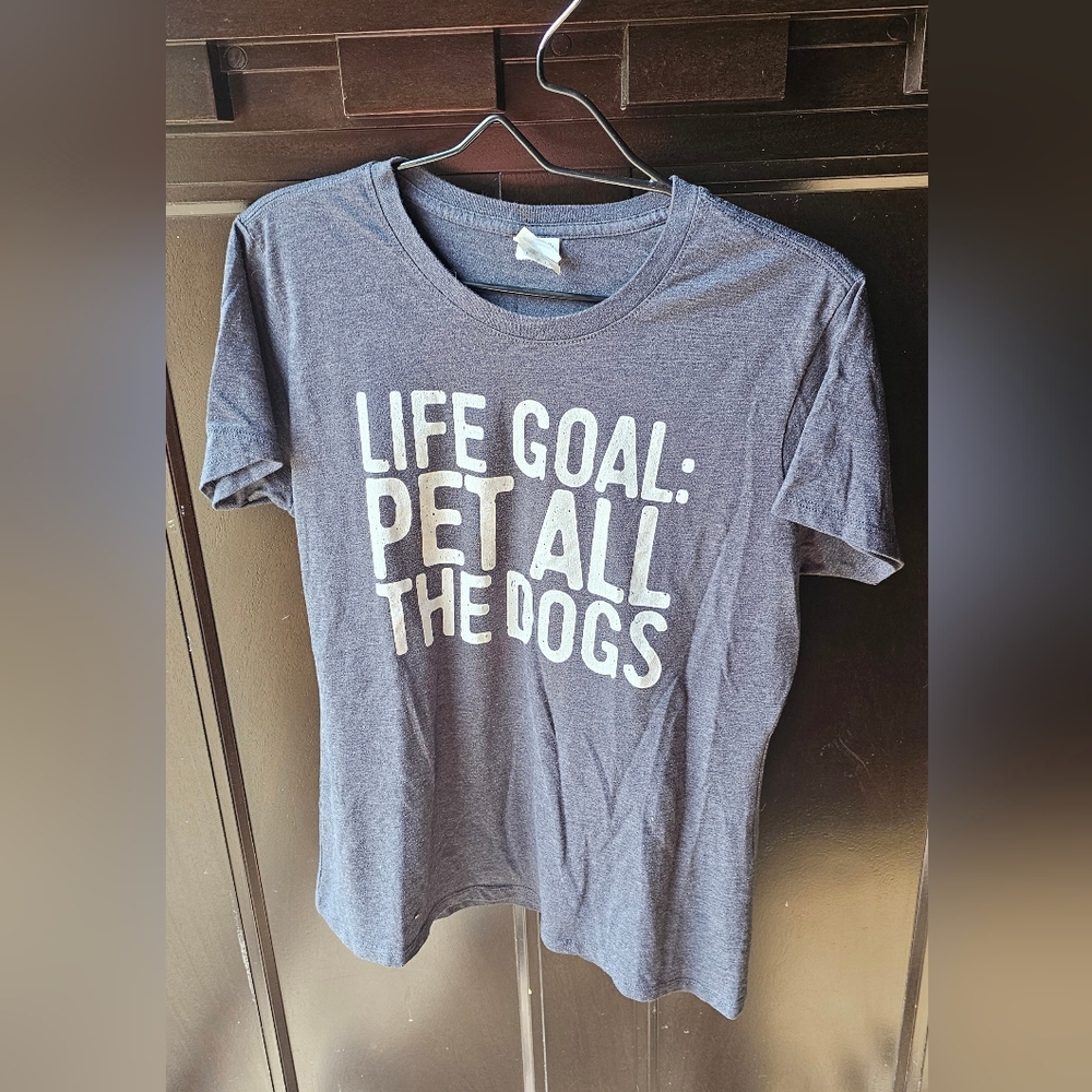Life Goal: Pet All The Dogs Gray T-Shirt